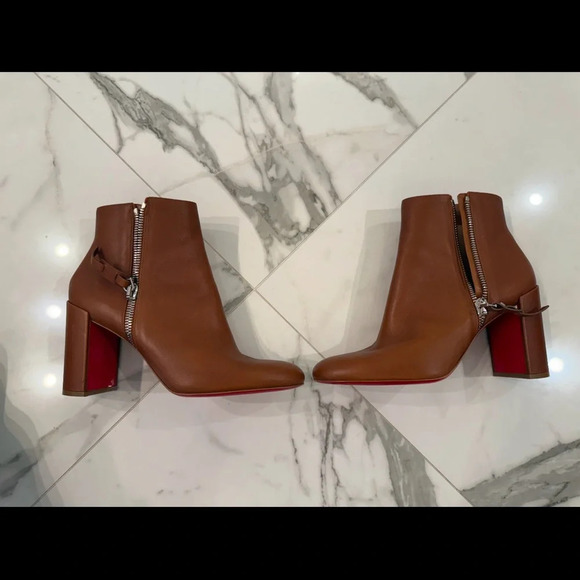 Christian Louboutin Ziptotal 85  Ankle Boots Cuoio - Picture 6 of 8